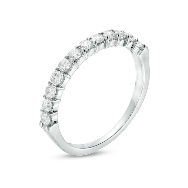 Main Image 2 of Previously Owned - 1/2 CT. T.W. Diamond Prong Band in 14K White Gold