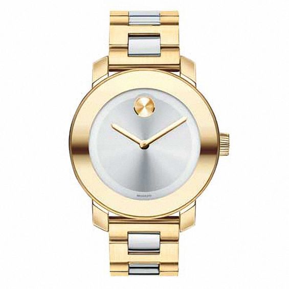 Previously Owned - Ladies' Movado BoldÂ® Two-Tone Watch with Silver Dial (Model: 3600129)