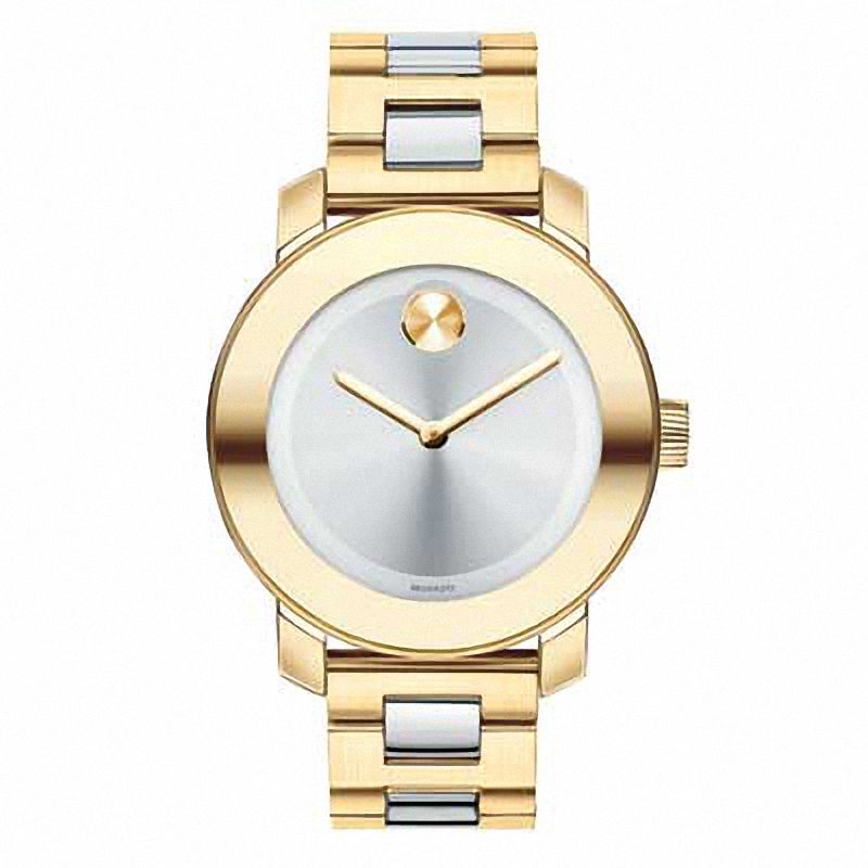 Main Image 1 of Previously Owned - Ladies' Movado Bold® Two-Tone Watch with Silver Dial (Model: 3600129)