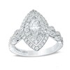 Thumbnail Image 1 of Previously Owned - Vera Wang Love Collection 1-1/3 CT. T.W. Marquise Diamond Twist Engagement Ring in 14K White Gold