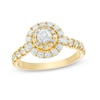 Thumbnail Image 1 of Previously Owned - Love's Destiny by Peoples 1-1/4 CT. T.W. Diamond Double Frame Engagement Ring in 14K Gold