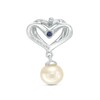 Thumbnail Image 2 of Previously Owned-The Kindred Heart from Vera Wang Love Collection Freshwater Cultured Pearl and Diamond Earrings