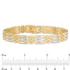Thumbnail Image 3 of Previously Owned - 1/2 CT. T.W. Diamond Double Row Link Bracelet in 10K Gold - 8.5"