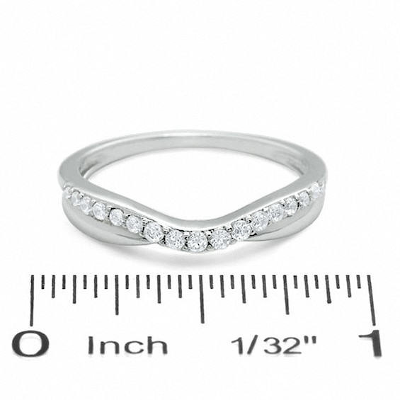 Previously Owned - 1/3 CT. T.w. Diamond Twist Contour Band in 14K White Gold
