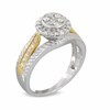 Thumbnail Image 2 of Previously Owned - 1/2 CT. T.W. Diamond Flower Cluster Ring in 14K Two-Tone Gold