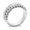 Previously Owned - 1 CT. T.W. Diamond Two Row Band in 14K White Gold