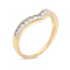 Thumbnail Image 1 of Previously Owned - 1/4 CT. T.W. Diamond Chevron Channel Band in 10K Gold