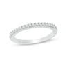 Thumbnail Image 1 of Previously Owned - 1/8 CT. T.W. Colorless Diamond Wedding Band in 18K White Gold