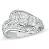 Thumbnail Image 1 of Previously Owned - 1 CT. T.W. Princess-Cut and Baguette Diamond Three Square Ring in 14K White Gold