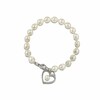 Thumbnail Image 1 of Previously Owned-Freshwater Cultured Pearl Bracelet with Sterling Silver Heart Charm-7.5"