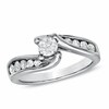 Thumbnail Image 4 of Previously Owned - 1 CT. T.W. Diamond Three Stone Slant Bridal Set in 14K White Gold