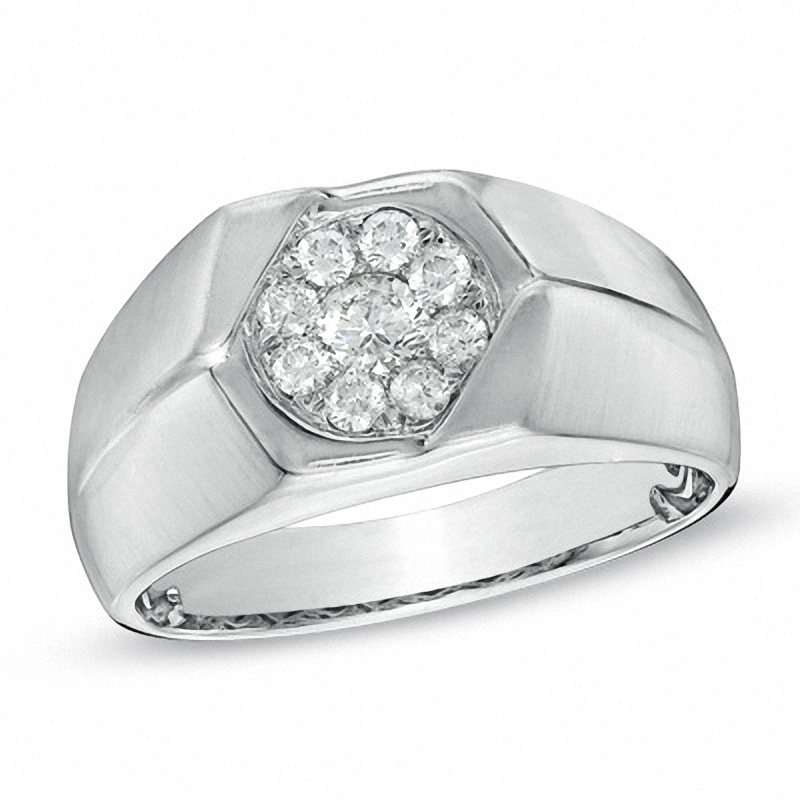 Main Image 1 of Previously Owned - 1/2 CT. T.W. Diamond Ring in 10K White Gold