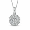 Thumbnail Image 1 of Previously Owned - 1/2 CT. T.W. Multi-Diamond Double Frame Pendant in 10K White Gold