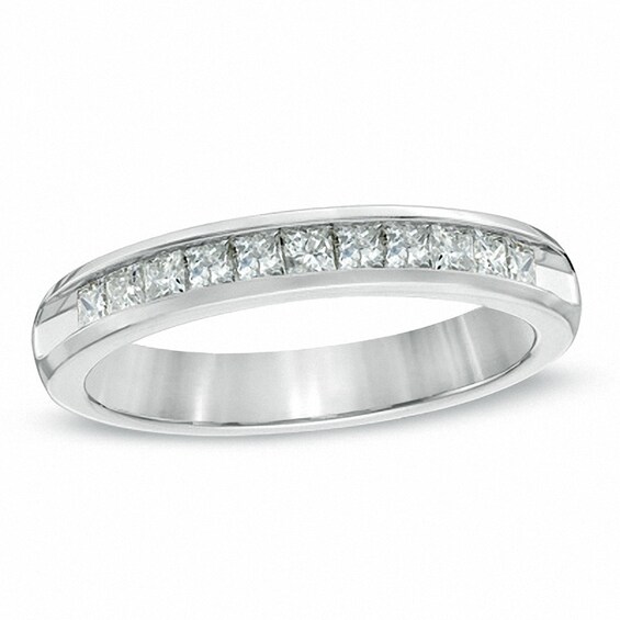 Previously Owned - 1/2 CT. T.w. Princess-Cut Diamond Anniversary Band in 14K White Gold