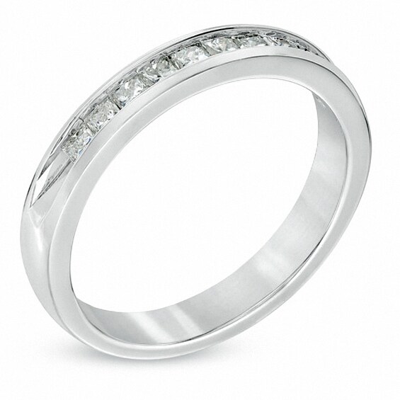 Previously Owned - 1/2 CT. T.w. Princess-Cut Diamond Anniversary Band in 14K White Gold