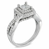 Thumbnail Image 2 of Previously Owned - Celebration Ideal 1  CT. T.W. Princess-Cut Diamond Engagement Ring in 14K White Gold (I/I1)