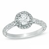 Thumbnail Image 1 of Previously Owned - Celebration Lux® 7/8 CT. T.W. Diamond Cascading Frame Engagement Ring in 14K White Gold (I/SI2)