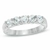 Thumbnail Image 1 of Previously Owned - Celebration Ideal 1 CT. T.W. Diamond Five Stone Anniversary Band in 14K White Gold (I/I1)