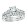 Thumbnail Image 1 of Previously Owned - 1 CT. T.W. Princess-Cut Diamond Bridal Set in 14K White Gold