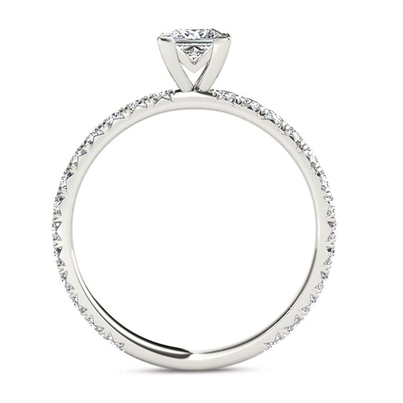 Previously Owned - 1 CT. T.w. Princess-Cut Diamond Engagement Ring in 14K White Gold