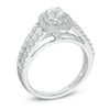 Thumbnail Image 2 of Previously Owned - 1 CT. T.W. Diamond Oval Double Frame Split Shank Engagement Ring in 14K White Gold