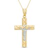 Thumbnail Image 1 of Previously Owned - Men's Diamond-Cut Crucifix Pendant in 10K Two-Tone Gold