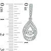 Thumbnail Image 2 of Previously Owned - 1/10 CT. T.W. Diamond Accent Teardrop Pendant and Earrings Set in Sterling Silver