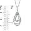 Thumbnail Image 3 of Previously Owned - 1/10 CT. T.W. Diamond Accent Teardrop Pendant and Earrings Set in Sterling Silver