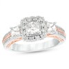 Thumbnail Image 1 of Previously Owned - Celebration Ideal 1-1/2 CT. T.W. Diamond Three-Stone Engagement Ring in 14K Two-Tone Gold