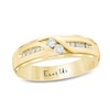 Thumbnail Image 1 of Previously Owned - Ever Us® Men's 1/4 CT. T.W. Two Stone Diamond Satin Slant Band in 14K Gold
