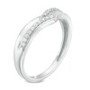 Thumbnail Image 2 of Previously Owned - 1/10 CT. T.W. Diamond Contour Wedding Band in 10K White Gold