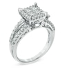 Previously Owned - 1-1/5 CT. T.W. Quad Princess-Cut Diamond Engagement Ring in 14K White Gold