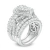 Thumbnail Image 2 of Previously Owned - 3 CT. T.W. Composite Diamond Pear-Shaped Frame Three Piece Bridal Set in 14K White Gold