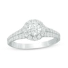 Thumbnail Image 0 of Previously Owned - Celebration Ideal 1-1/4 CT. T.W. Diamond Frame Engagement Ring in 14K White Gold