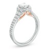 Thumbnail Image 1 of Previously Owned - Celebration Ideal 1-1/4 CT. T.W. Diamond Frame Engagement Ring in 14K White Gold