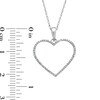 Thumbnail Image 1 of Previously Owned - 1/8 CT. T.W. Diamond Heart Outline Pendant in 10K White Gold
