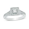 Thumbnail Image 1 of Previously Owned - 3/8 CT. T.W. Princess-Cut Diamond Frame Engagement Ring in 10K White Gold