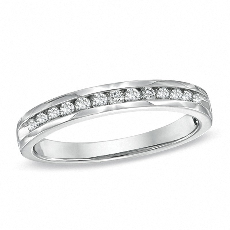 Main Image 1 of Previously Owned - 1/4 CT. T.W. Diamond Anniversary Band in 14K White Gold (I/SI2)