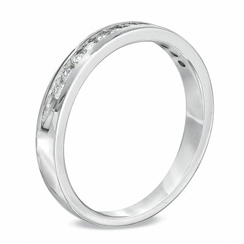 Main Image 2 of Previously Owned - 1/4 CT. T.W. Diamond Anniversary Band in 14K White Gold (I/SI2)