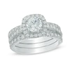 Thumbnail Image 1 of Previously Owned - 2-1/5 CT. T.W. Diamond Frame Three Piece Bridal Set in 14K White Gold