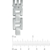 Thumbnail Image 2 of Previously Owned - 12.0mm Brushed Bridge Link Bracelet in Stainless Steel - 8.5"