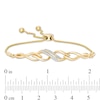 Thumbnail Image 2 of Previously Owned - 1/15 CT. T.W.  Diamond Twist Bolo Bracelet in 10K Gold - 9.5"