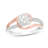 Thumbnail Image 1 of Previously Owned - 1/3 CT. T.W. Composite Diamond Bypass Swirl Ring in 10K Two-Tone Gold