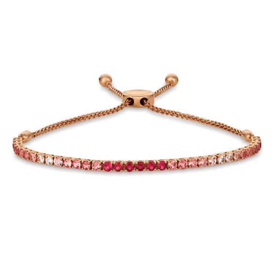 Previously Owned - Le Vian® Passion Ruby™, Strawberry Sapphires™ and Vanilla Sapphires™ Bracelet in 14K Strawberry Gold™