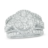 Thumbnail Image 0 of Previously Owned - 3-1/2 CT. T.W. Diamond Double Frame Three Piece Bridal Set in 14K White Gold