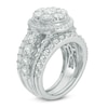 Thumbnail Image 1 of Previously Owned - 3-1/2 CT. T.W. Diamond Double Frame Three Piece Bridal Set in 14K White Gold