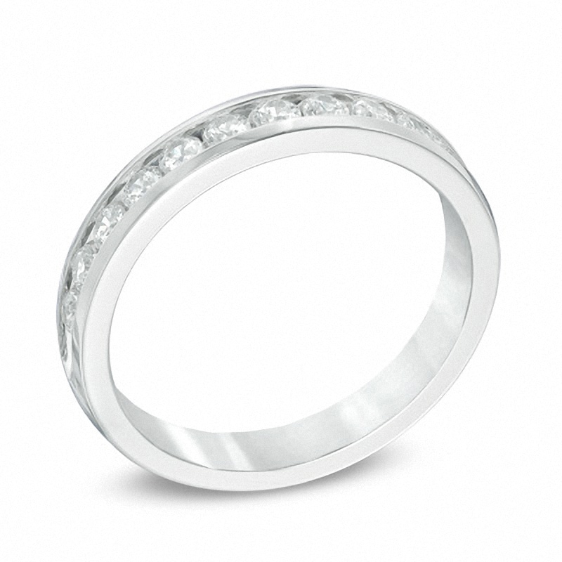 Main Image 2 of Previously Owned - 1/2 CT. T.W. Diamond Channel Band in 14K White Gold