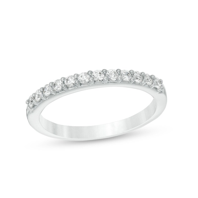 Main Image 1 of Previously Owned - 1/3 CT. T.W. Colorless Diamond Wedding Band in 18K White Gold