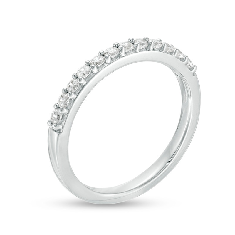 Main Image 2 of Previously Owned - 1/3 CT. T.W. Colorless Diamond Wedding Band in 18K White Gold