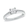 Thumbnail Image 1 of Previously Owned - 1/2 CT. T.W. Quad Diamond Engagement Ring in 10K White Gold